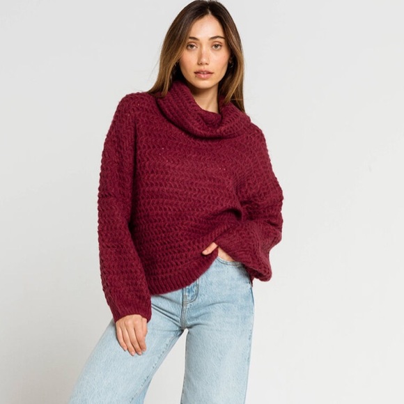 West of Melrose Sweaters - West of Melrose Just Roll With It Cowl Neck Sweater